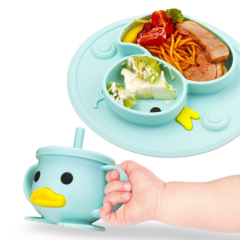 Linowos Toddler Cup, Silicone Training Cup, Sippy Cup for Baby, Baby Led Weaning Cup With Lid & Double Handle, Unbreakable, 7oz, 6+ Months - Image 2